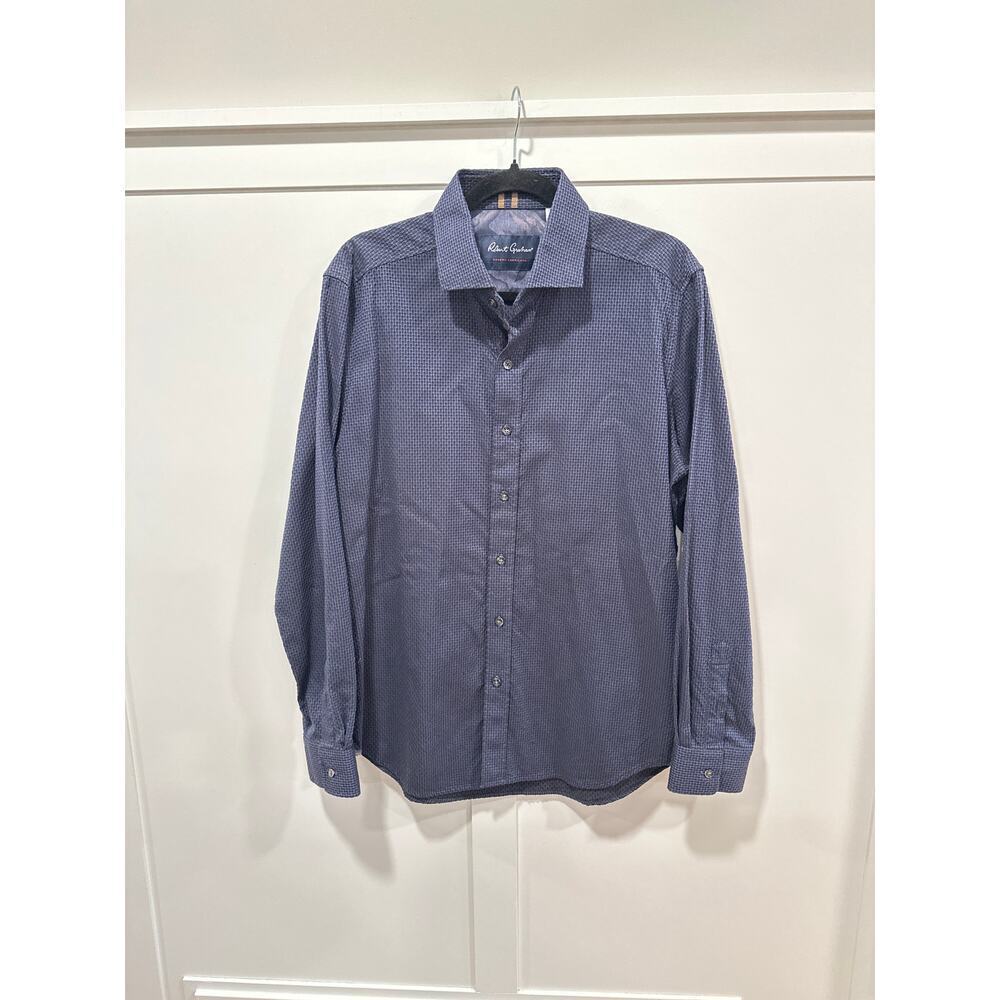 Robert Graham Button Down Long Sleeve Dress Shirt Size L